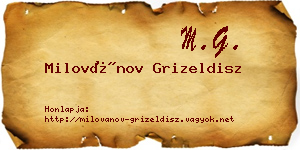 Milovánov Grizeldisz névjegykártya